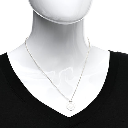 Tiffany Sterling Silver Small Return to Tiffany Heart Pendant Necklace 2 of 4