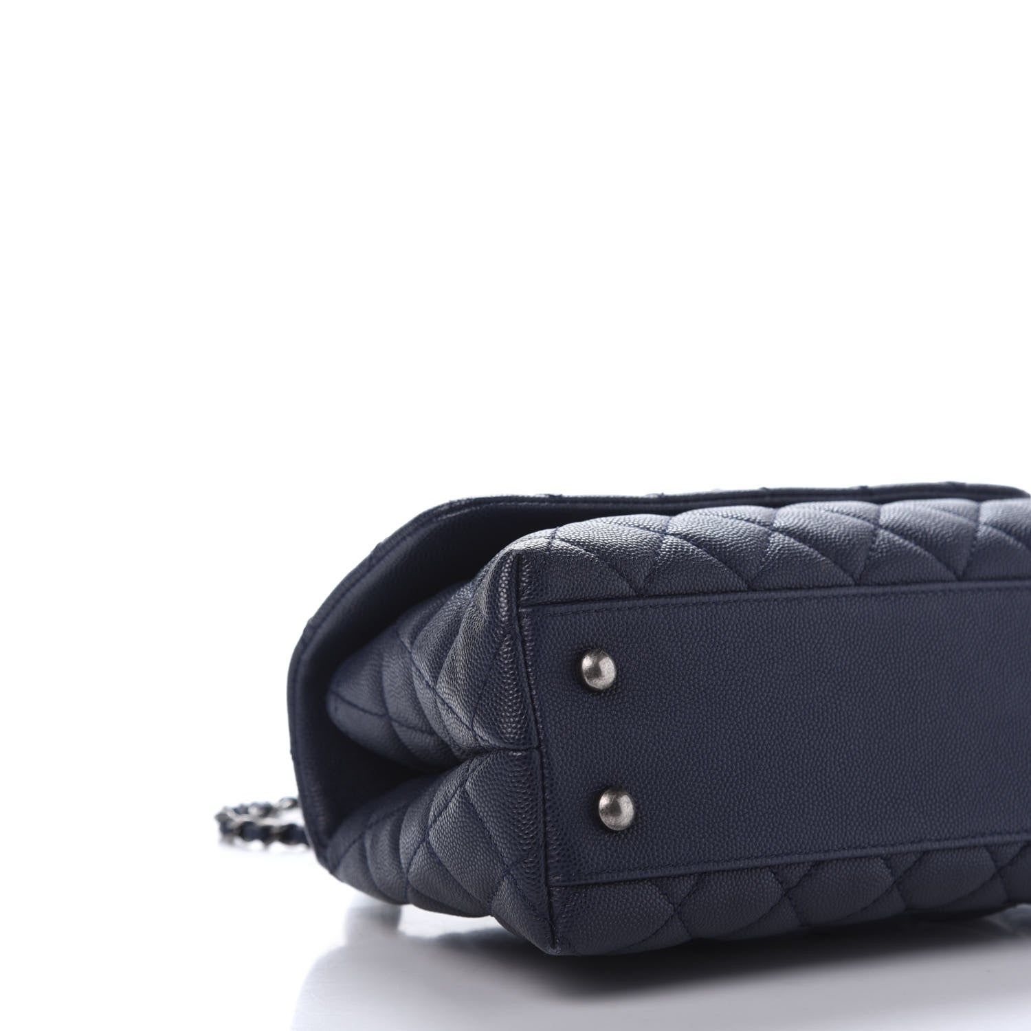 Chanel Caviar Quilted Mini Coco Handle Flap Navy Blue 7 of 11
