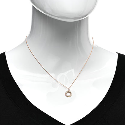 Cartier 18K Pink Yellow White Gold Diamond Trinity Pendant Necklace 2 of 5