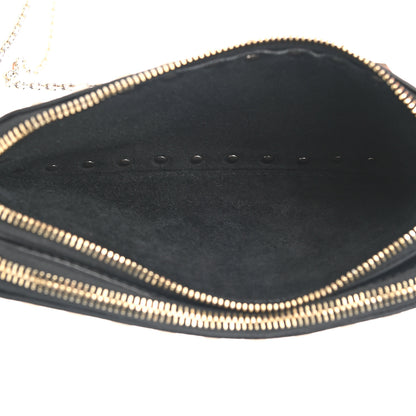 Valentino Garavani Pebbled Calfskin Rockstud Chain Pouch Shoulder Bag Black 6 of 10