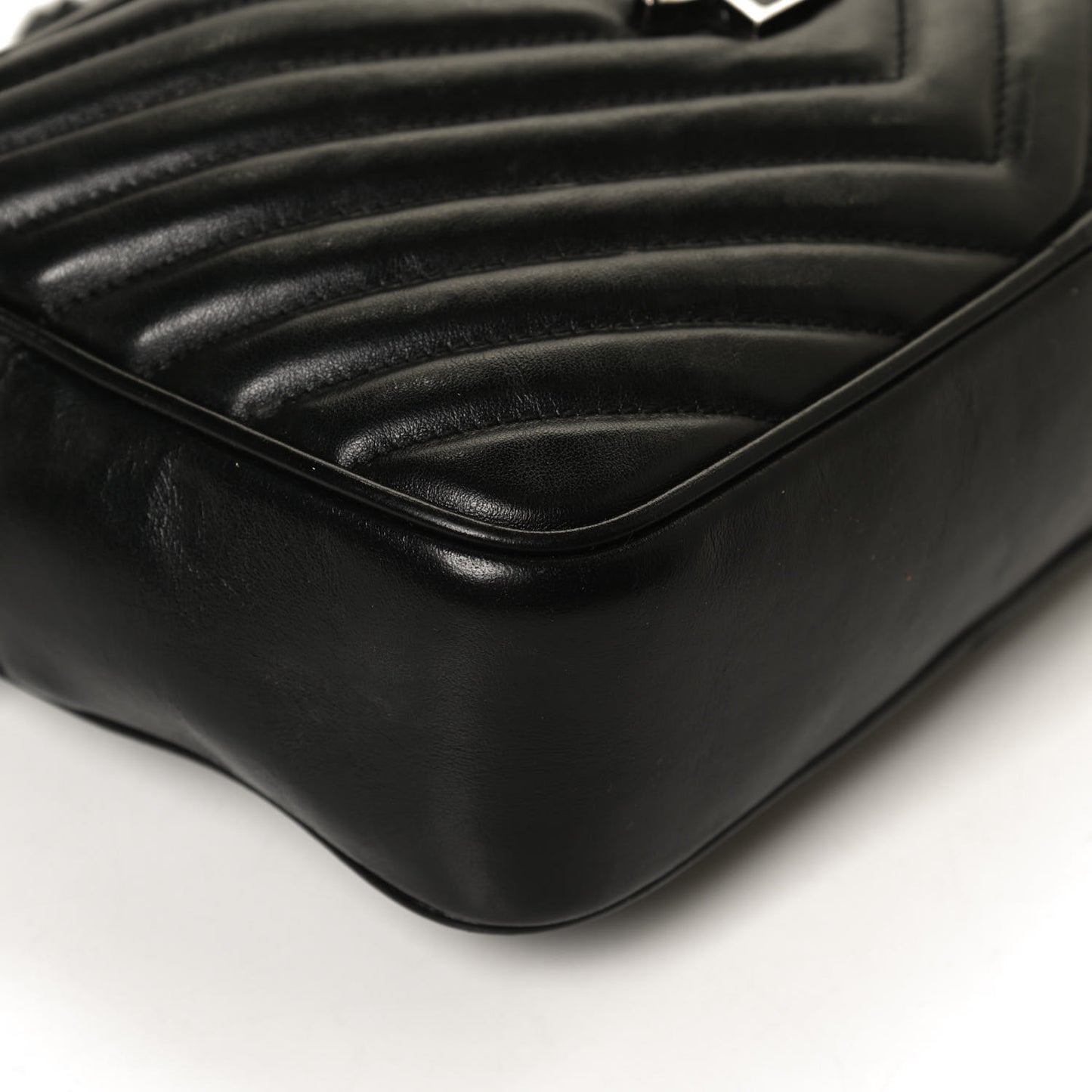 Calfskin Matelasse Monogram Lou Camera Bag Black