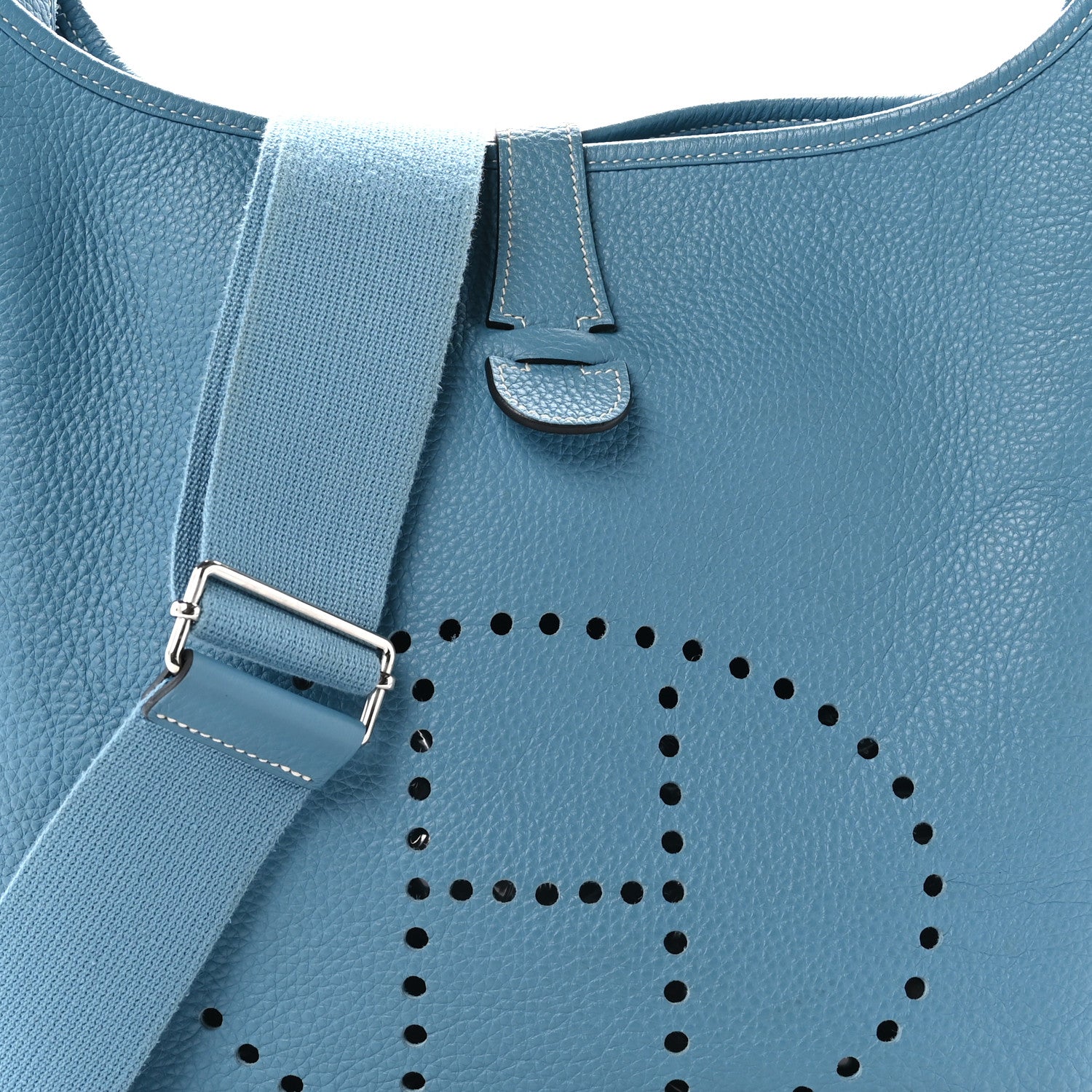 Hermes Taurillon Clemence Evelyne III GM Blue Jean 8 of 10