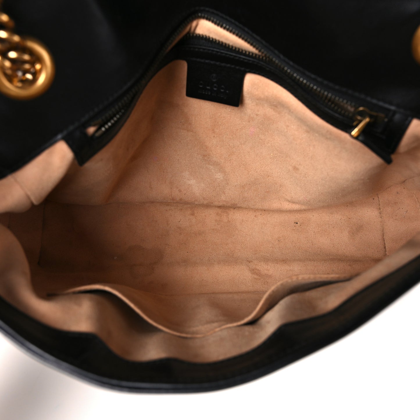 Calfskin Matelasse Medium GG Marmont Shoulder Bag Black