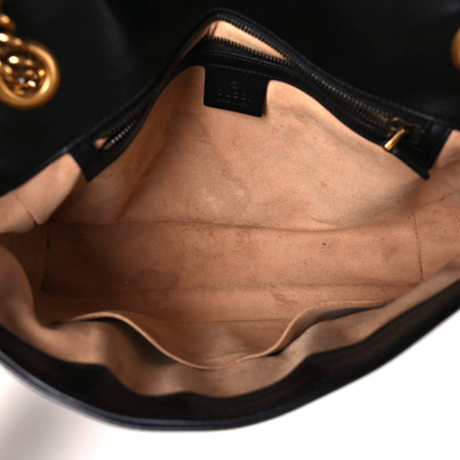 Gucci Calfskin Matelasse Medium GG Marmont Shoulder Bag Black 5 of 9