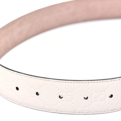 Gucci Guccissima Interlocking G 37mm Belt 85 34 Mystic White 6 of 8