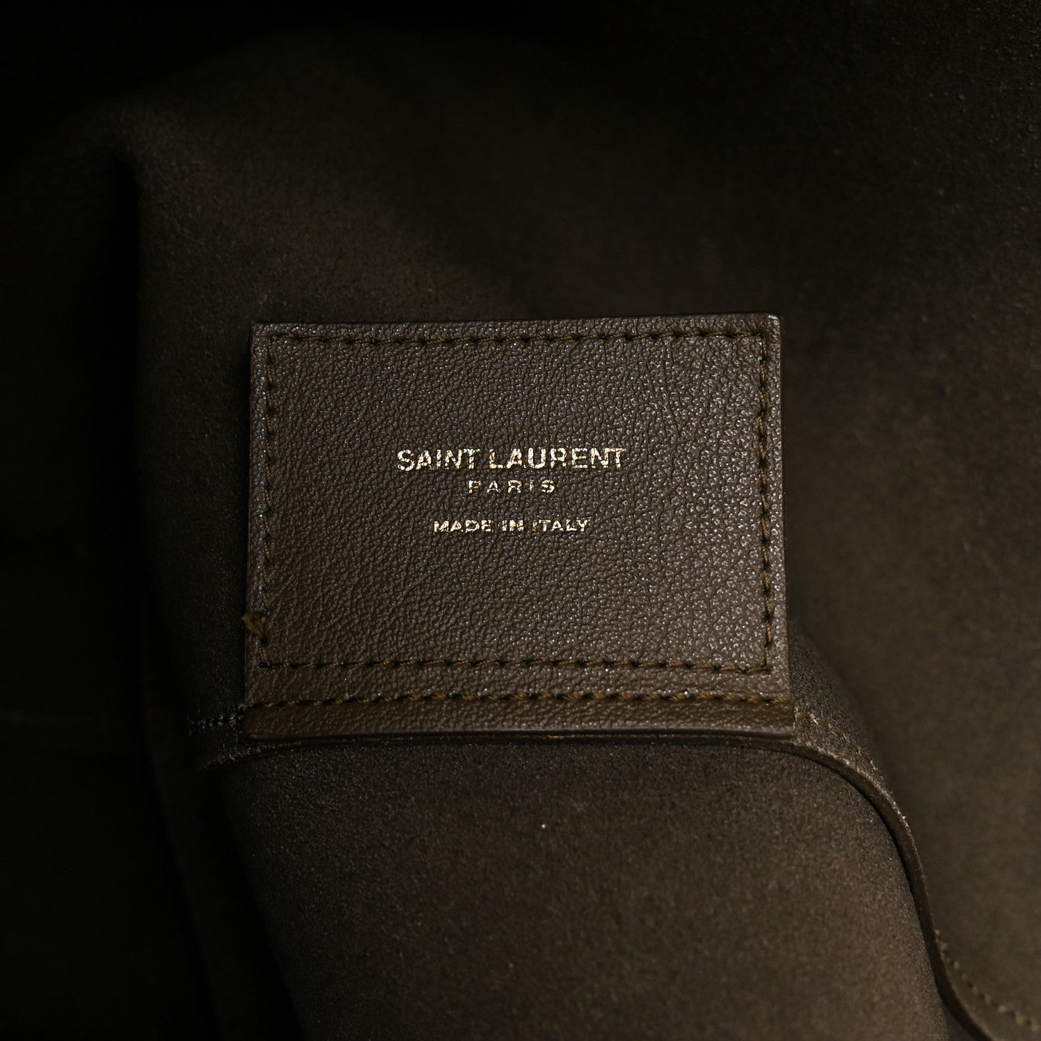 Saint Laurent Calfskin Large Shopping Tote Dark Green 7 of 28
