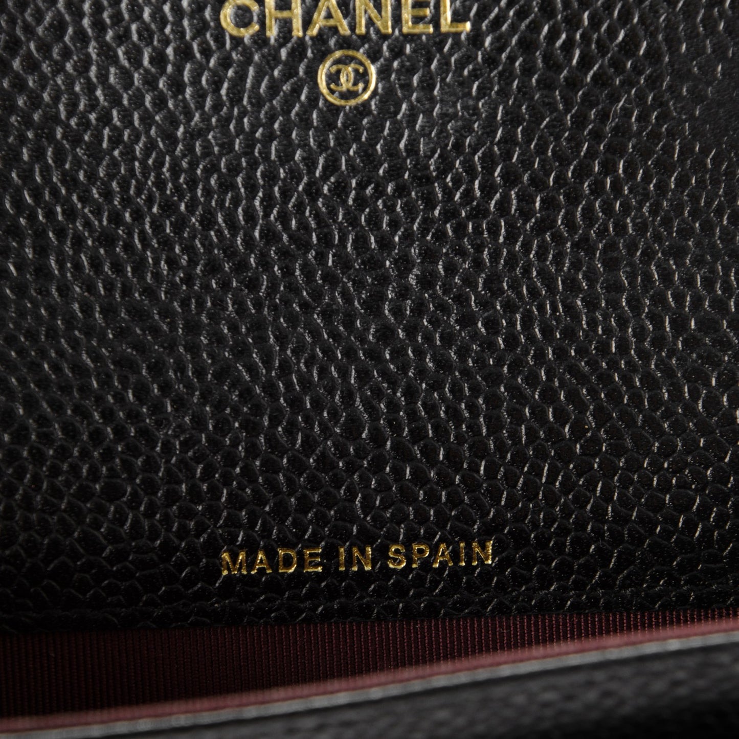 Caviar Quilted Flap Card Holder Black
