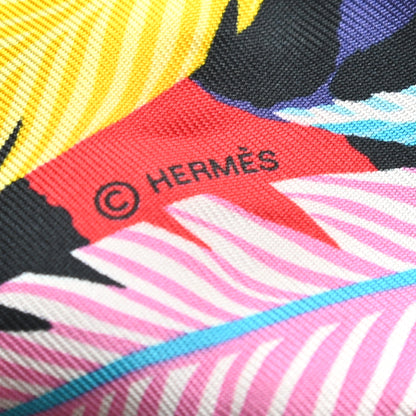 Hermes Silk Jaguar Quetzal Twilly Vert Rouge Rose 3 of 4