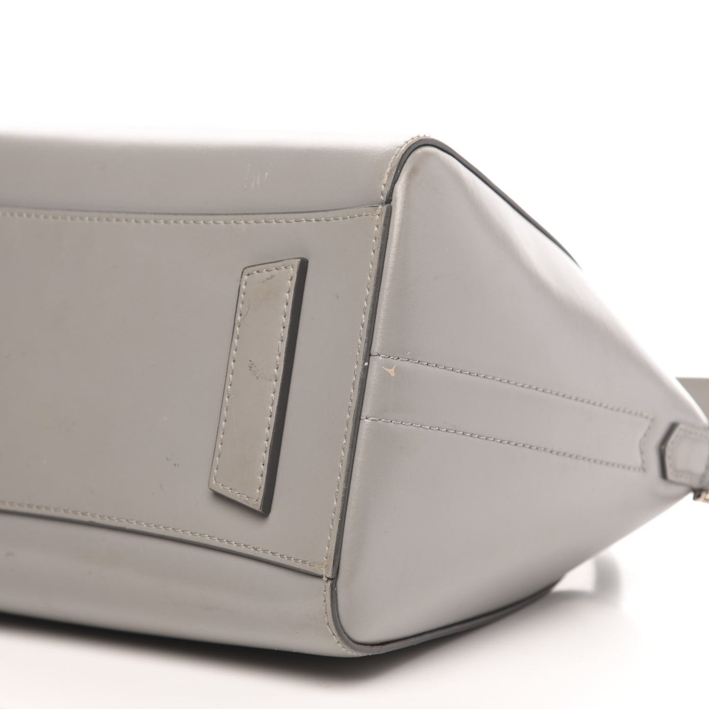 Shiny Lord Calfskin Small Antigona Pearl Grey