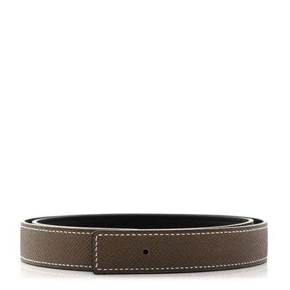 Hermes Swift Epsom 24mm Belt Strap 80 32 Black Etoupe 1 of 8
