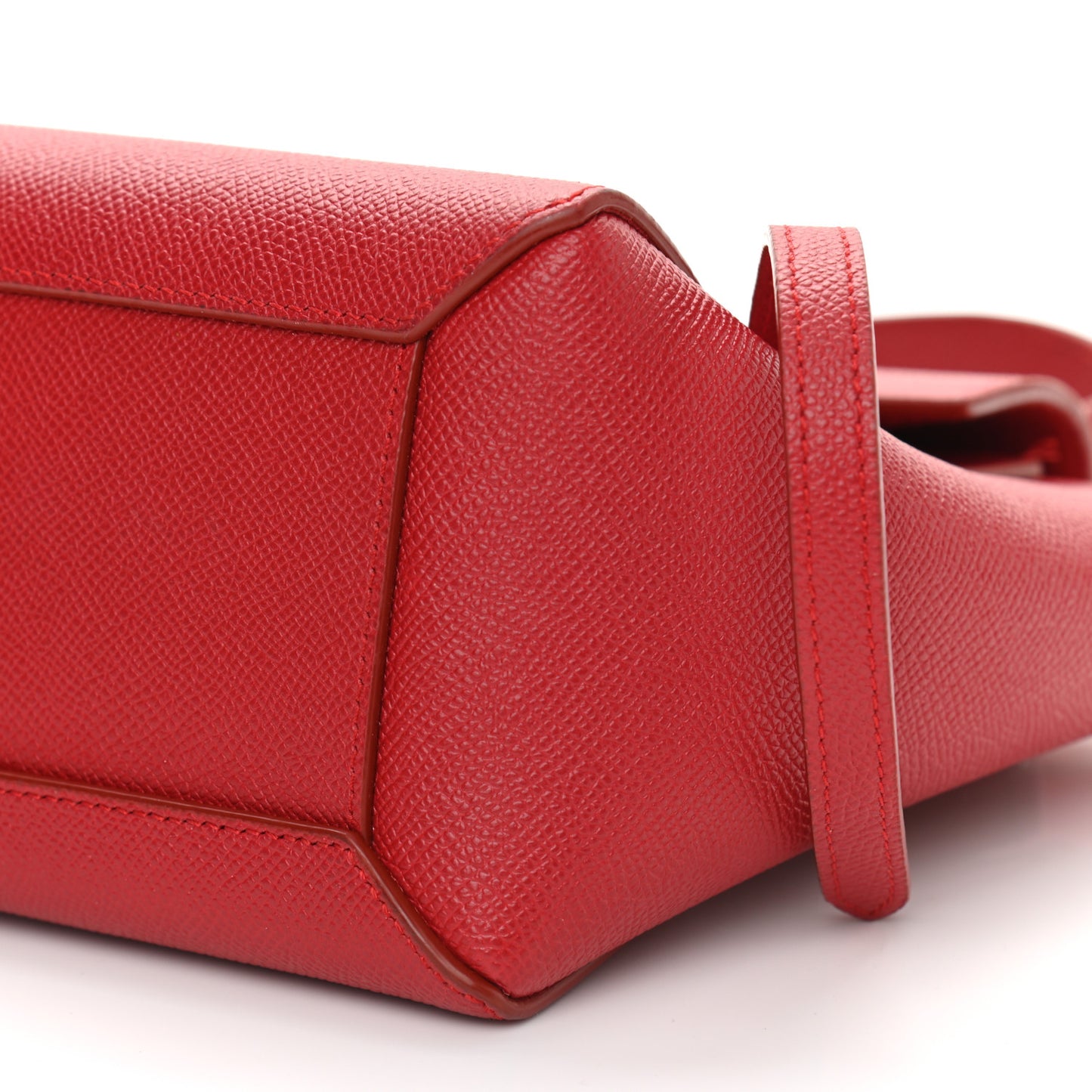 Grained Calfskin Nano Belt Bag Coquelicot
