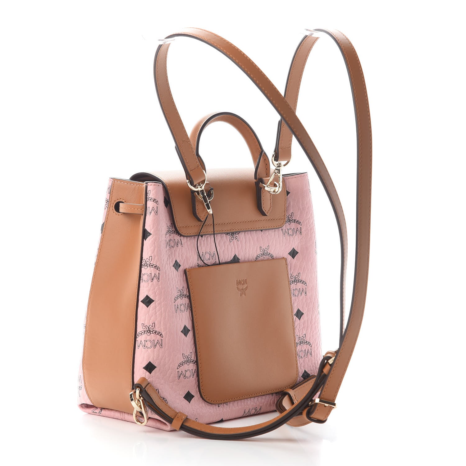 MCM Visetos Small Essential Backpack Soft Pink 2 of 7