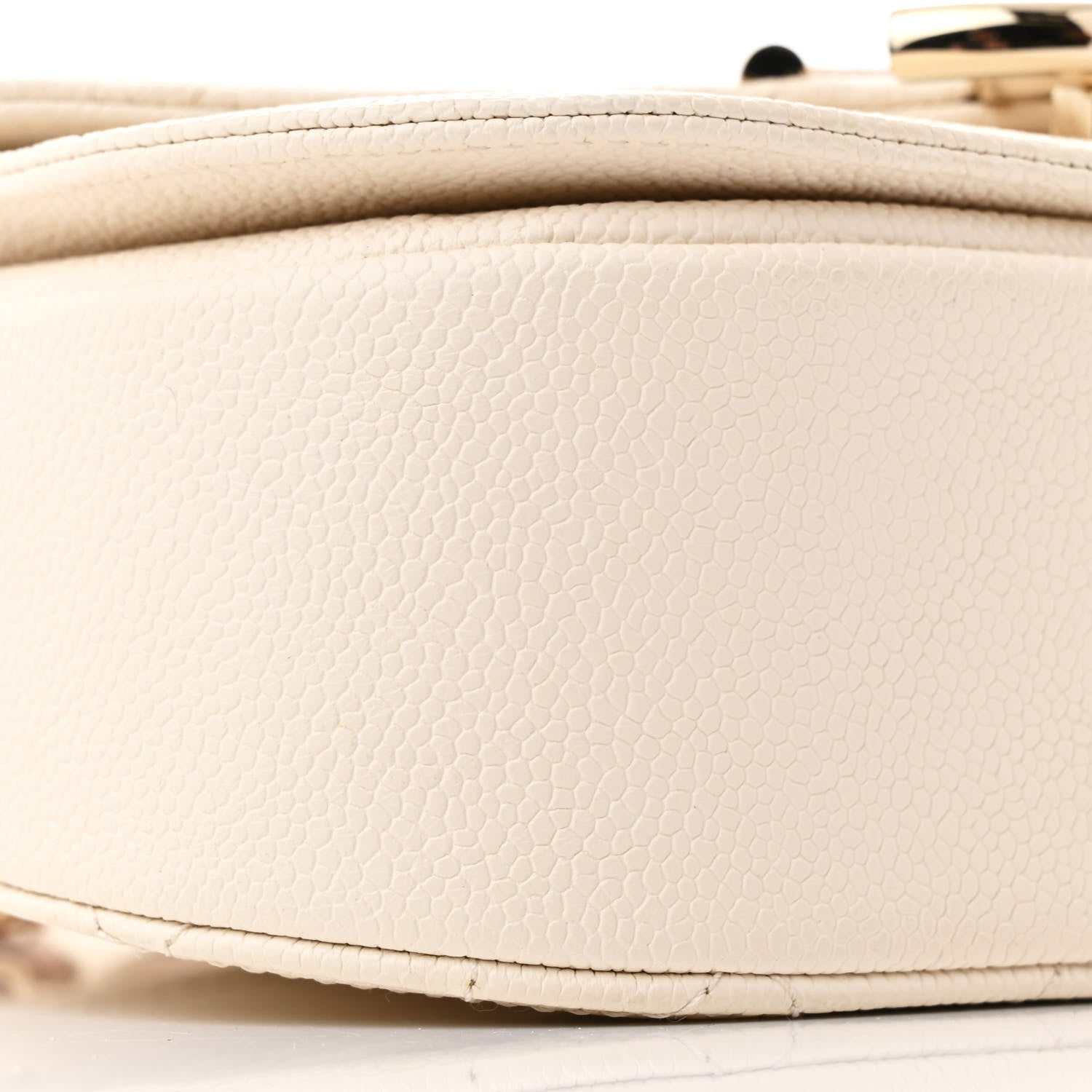 Chanel Grained Calfskin Quilted Small Cuba Top Handle Flap White 9 of 10