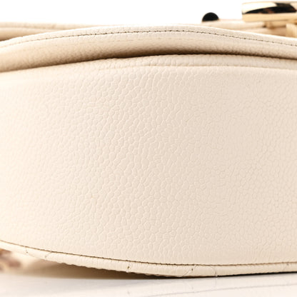 Chanel Grained Calfskin Quilted Small Cuba Top Handle Flap White 9 of 10