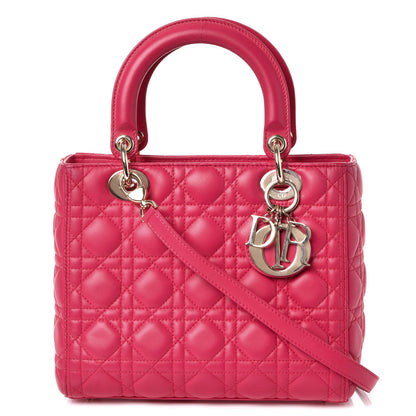 Christian Dior Lambskin Cannage Medium Lady Dior Pink 1 of 8