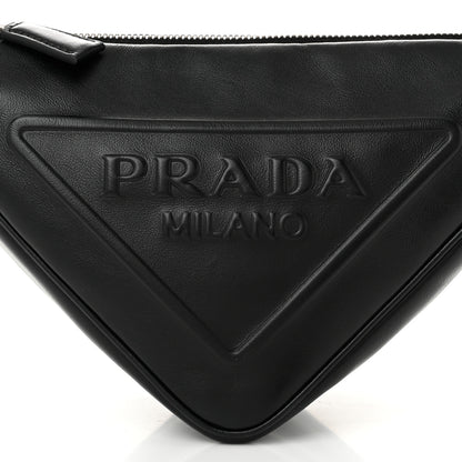 Prada Grace Lux Triangle Shoulder Bag Black 8 of 10