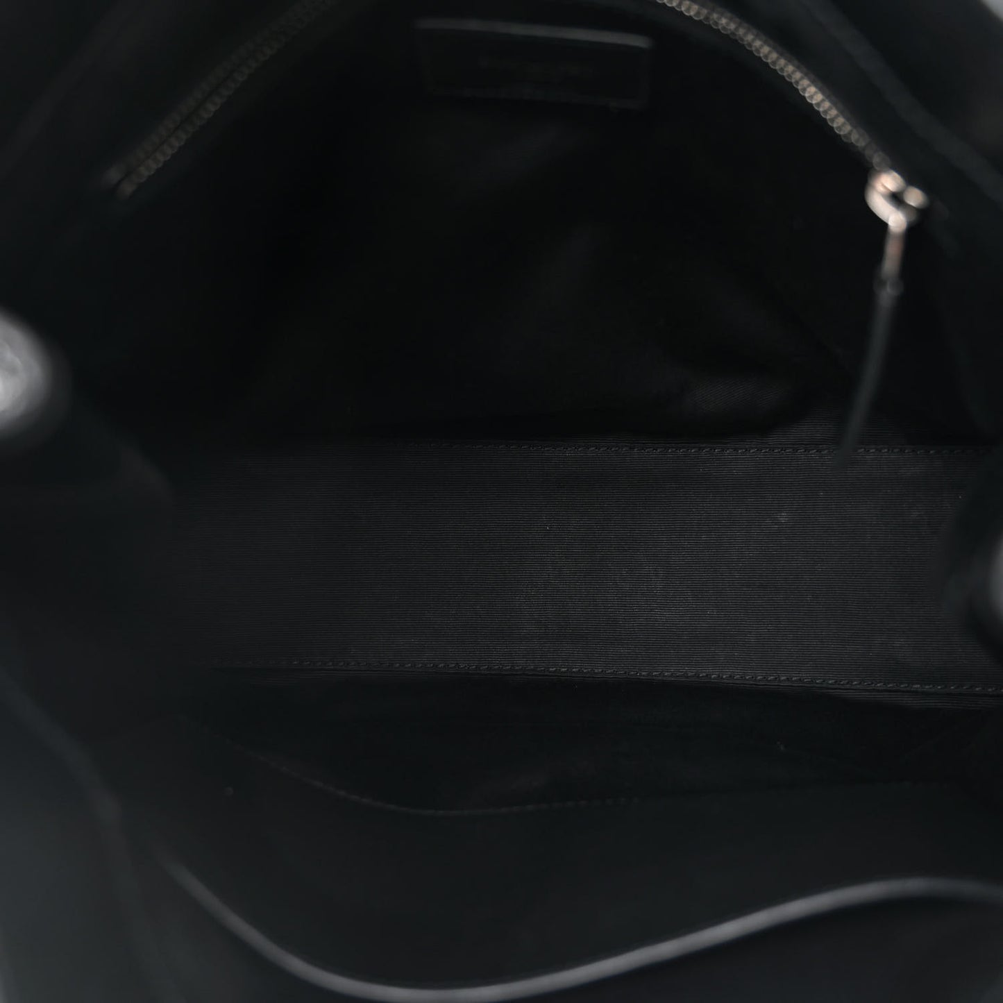 Crinkled Calfskin Matelasse Monogram Medium Niki Shopper Tote Black