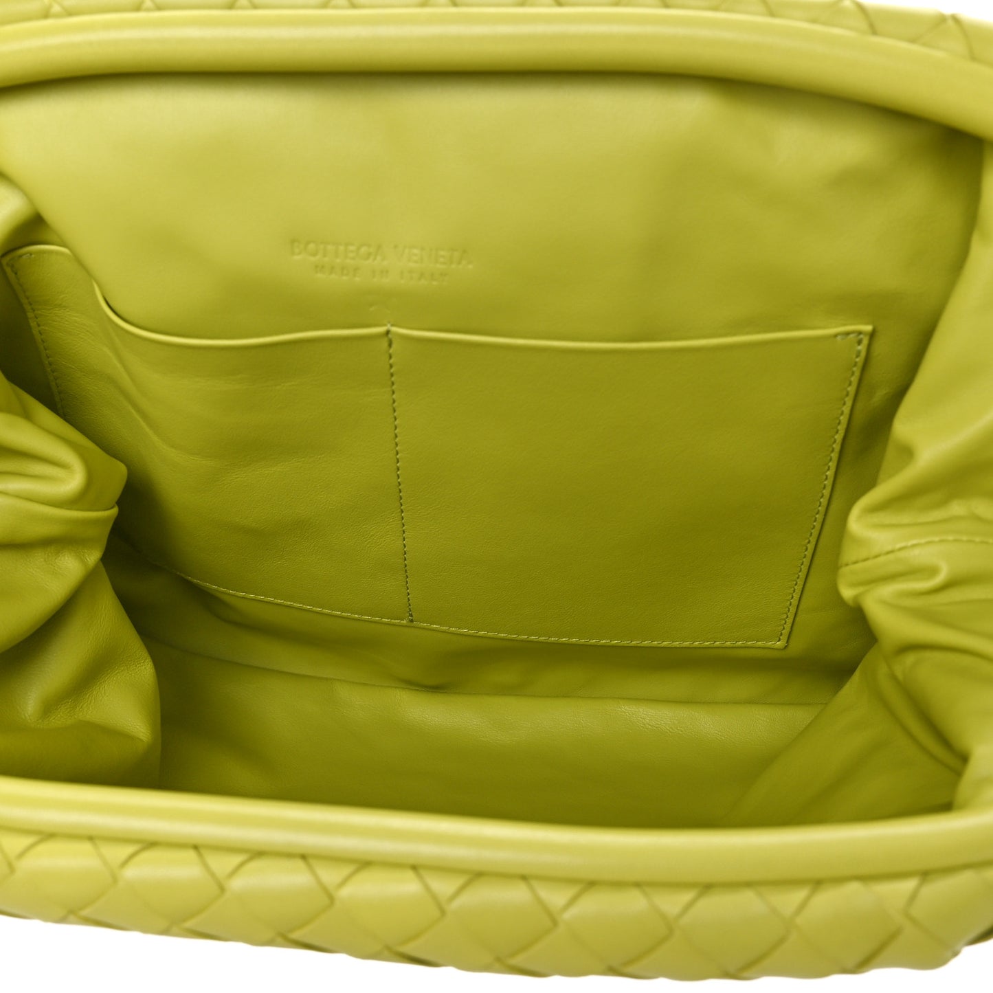 Nappa Intrecciato BV Clasp Document Case Kiwi