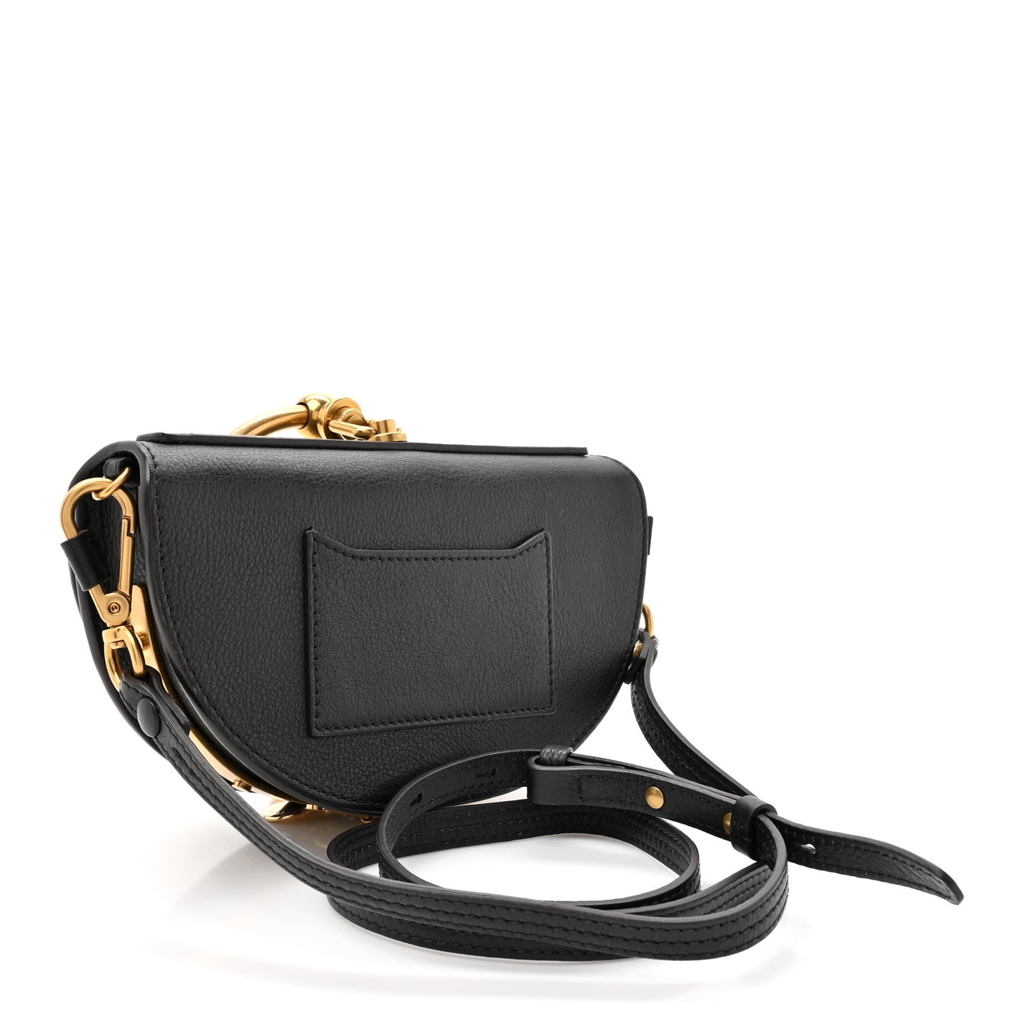 Calfskin Small Nile Bracelet Minaudiere Bag Black