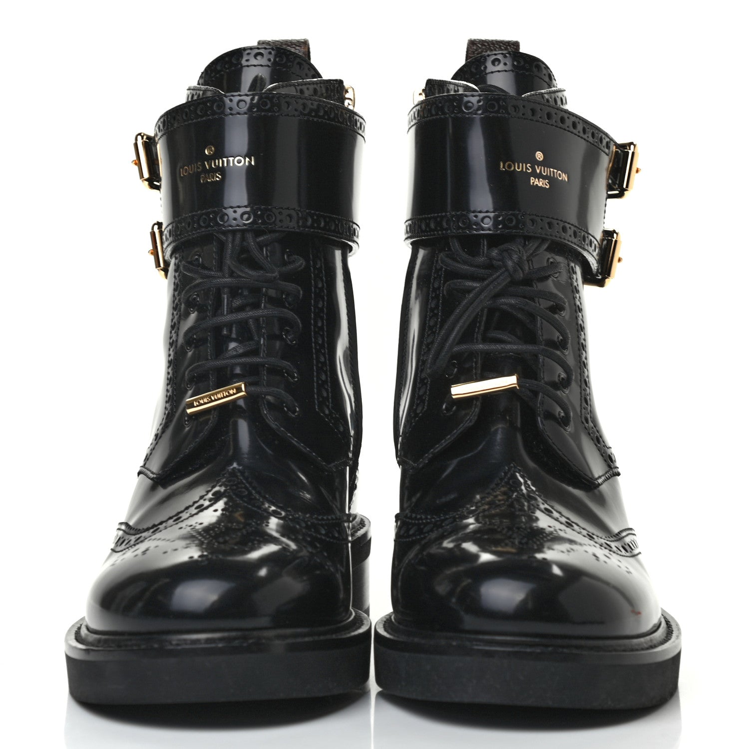Louis Vuitton Glazed Calfskin Midtown Ankle Boots 40 Black 2 of 9