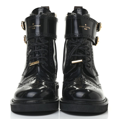 Louis Vuitton Glazed Calfskin Midtown Ankle Boots 40 Black 2 of 9