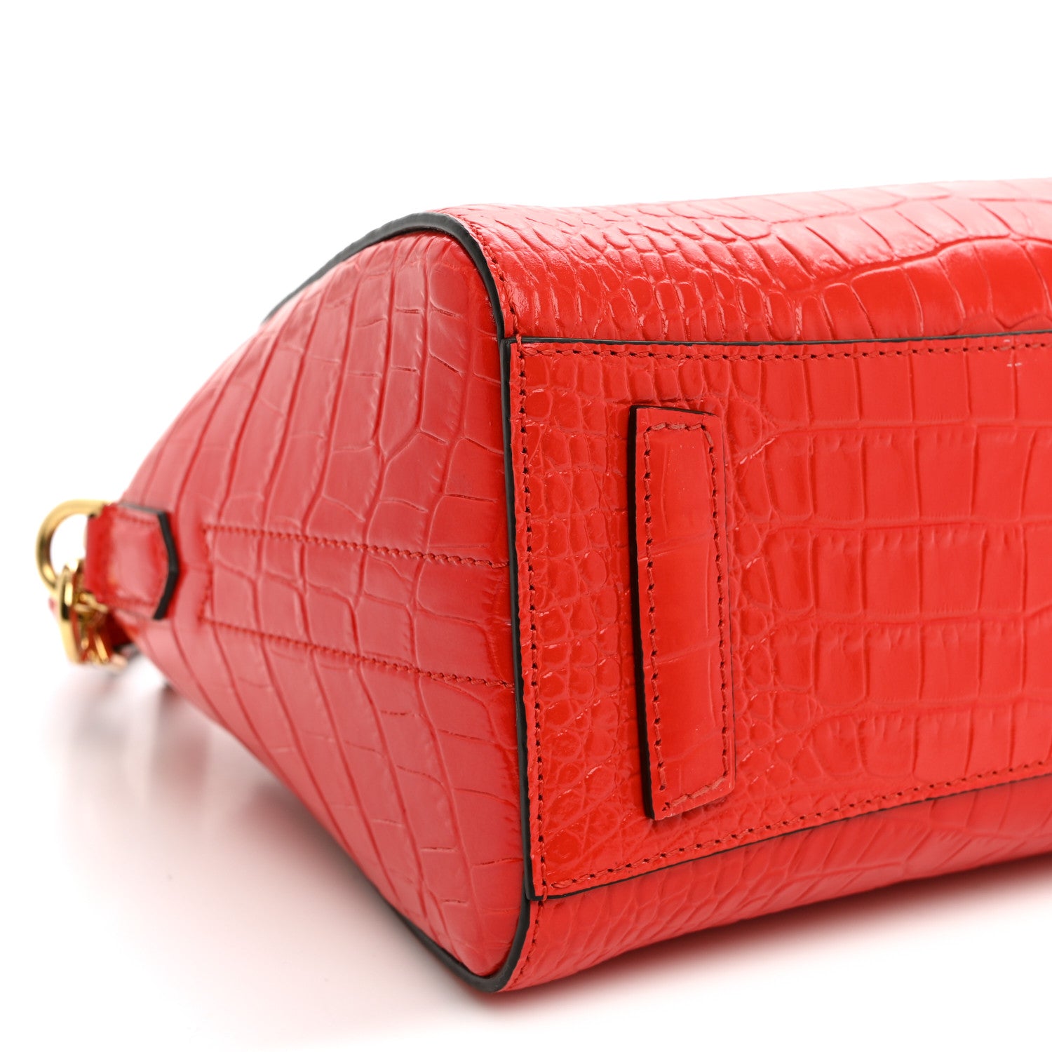 Givenchy Calfskin Crocodile Embossed Mini Antigona Red 8 of 9