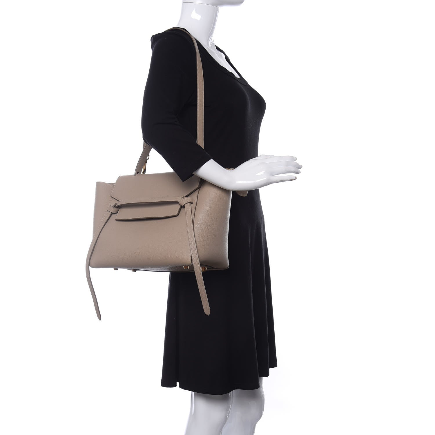 Celine Grained Calfskin Mini Belt Bag Light Taupe 2 of 10
