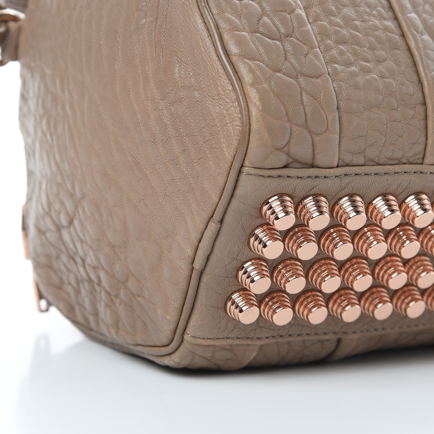 Alexander Wang Pebbled Lambskin Rockie Latte Rose Gold Hardware 9 of 10