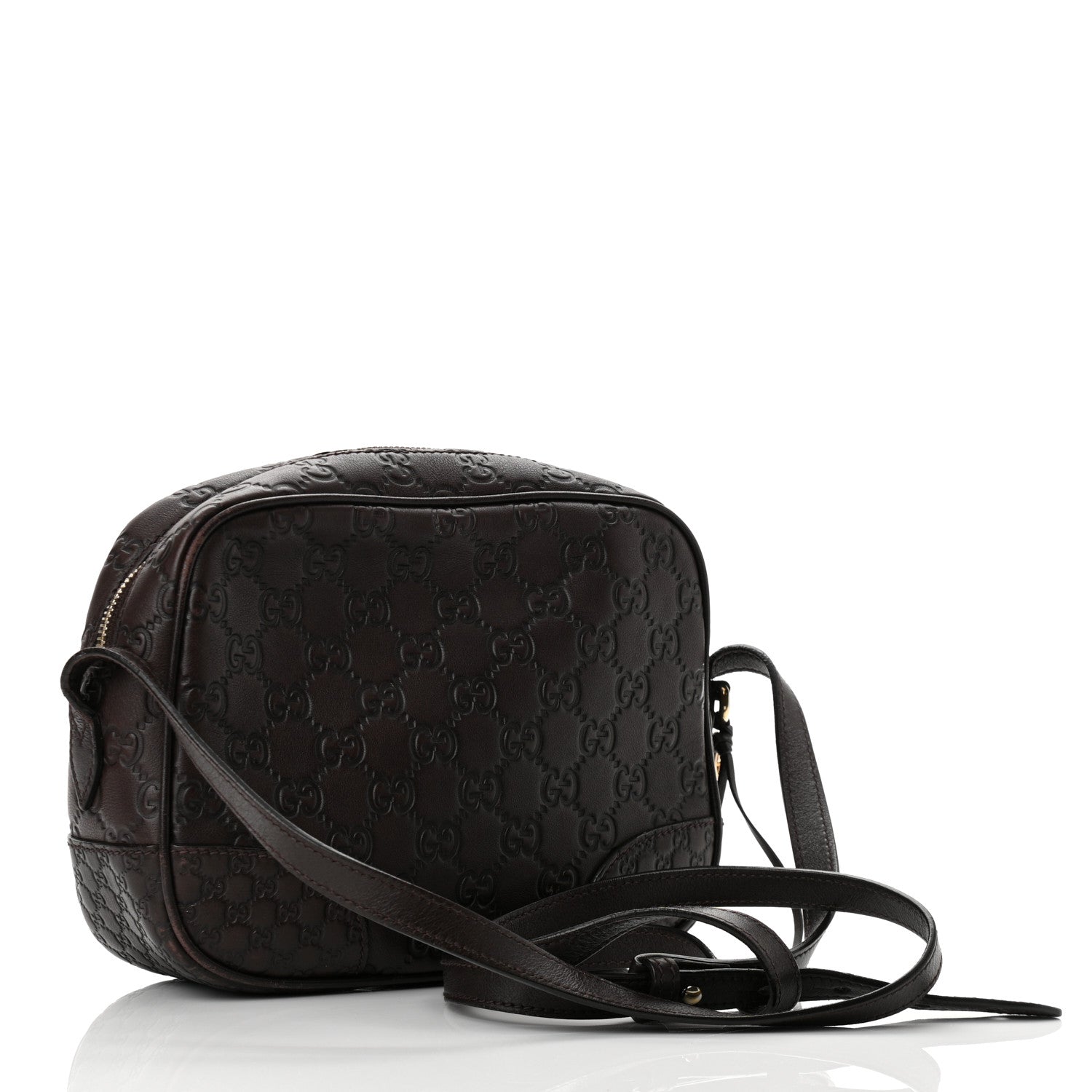 Gucci Guccissima Mini Bree Messenger Bag Chocolate 2 of 9