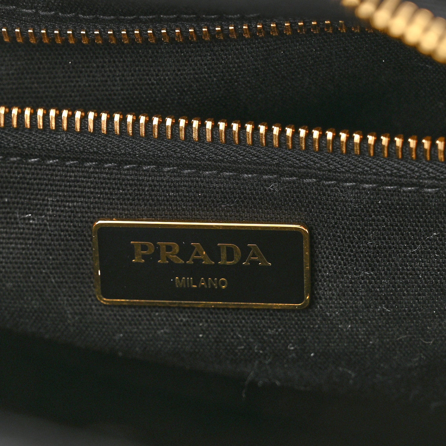 Prada Wicker Canvas Shoulder Bag Black 5 of 10