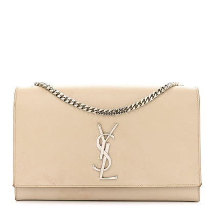 Saint Laurent Grain De Poudre Medium Classic Monogram Kate Satchel Sable Beige 1 of 14
