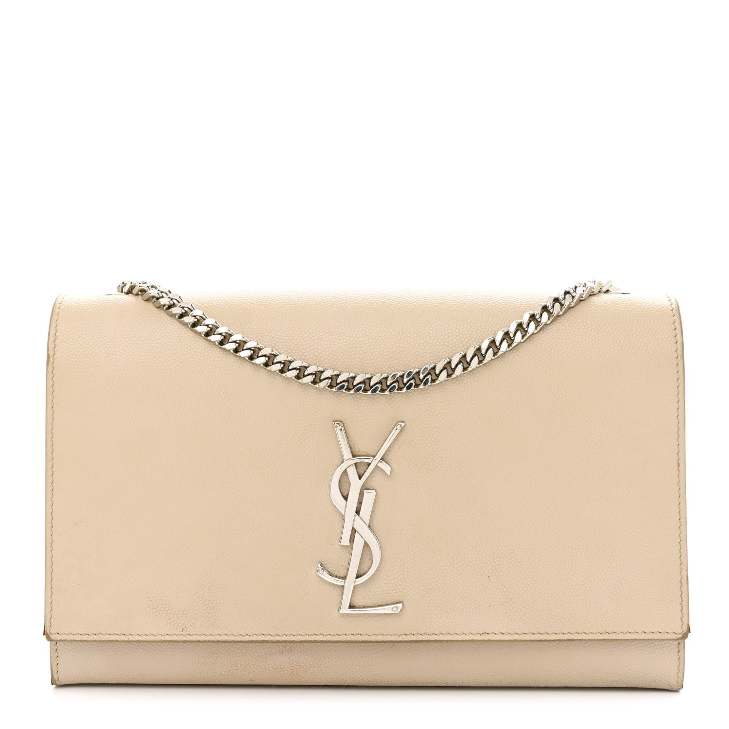 Saint Laurent Grain De Poudre Medium Classic Monogram Kate Satchel Sable Beige 1 of 14