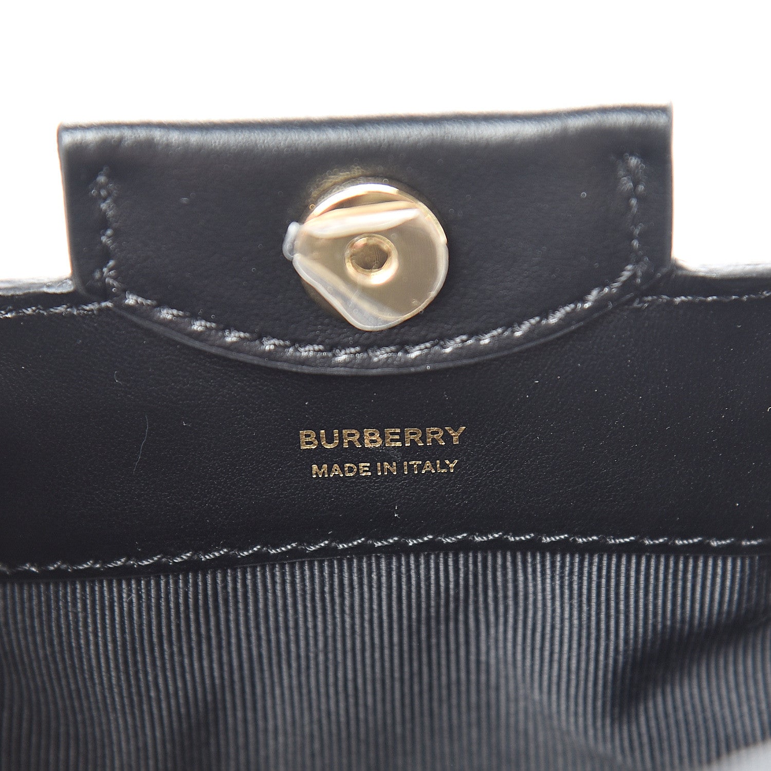 Burberry Calfskin Monogram Motif TB Bucket Black 5 of 9