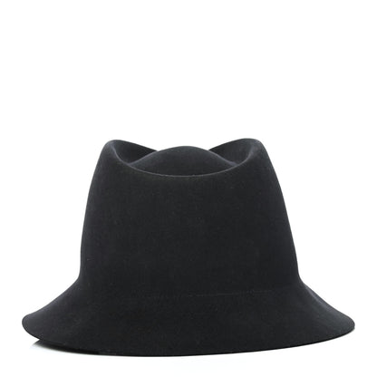 Hermes Rabbit Felt Hat 56 Black 3 of 5