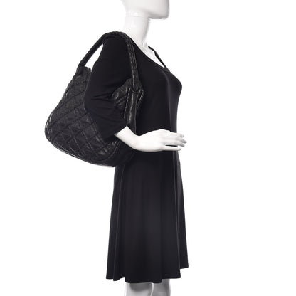 Chanel Lambskin Quilted Hidden Chain Hobo Black 2 of 9