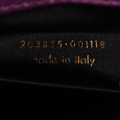Saint Laurent Textured Patent Monogram Large Belle De Jour Clutch Purple 7 of 7
