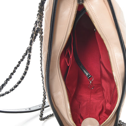 Chanel Aged Calfskin Quilted Medium Gabrielle Hobo Beige Black 5 of 10
