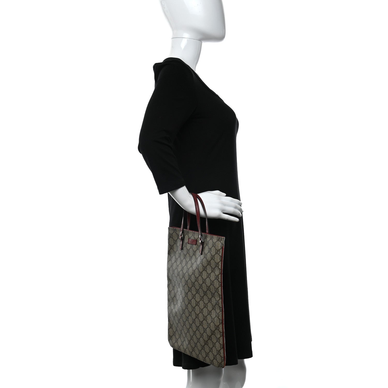 Gucci GG Plus Monogram Vertical Tote Red 2 of 9