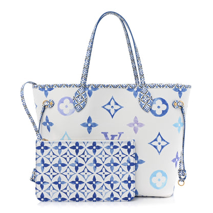 Louis Vuitton Monogram Giant By The Pool 2.0 Neverfull MM Blue 3 of 10