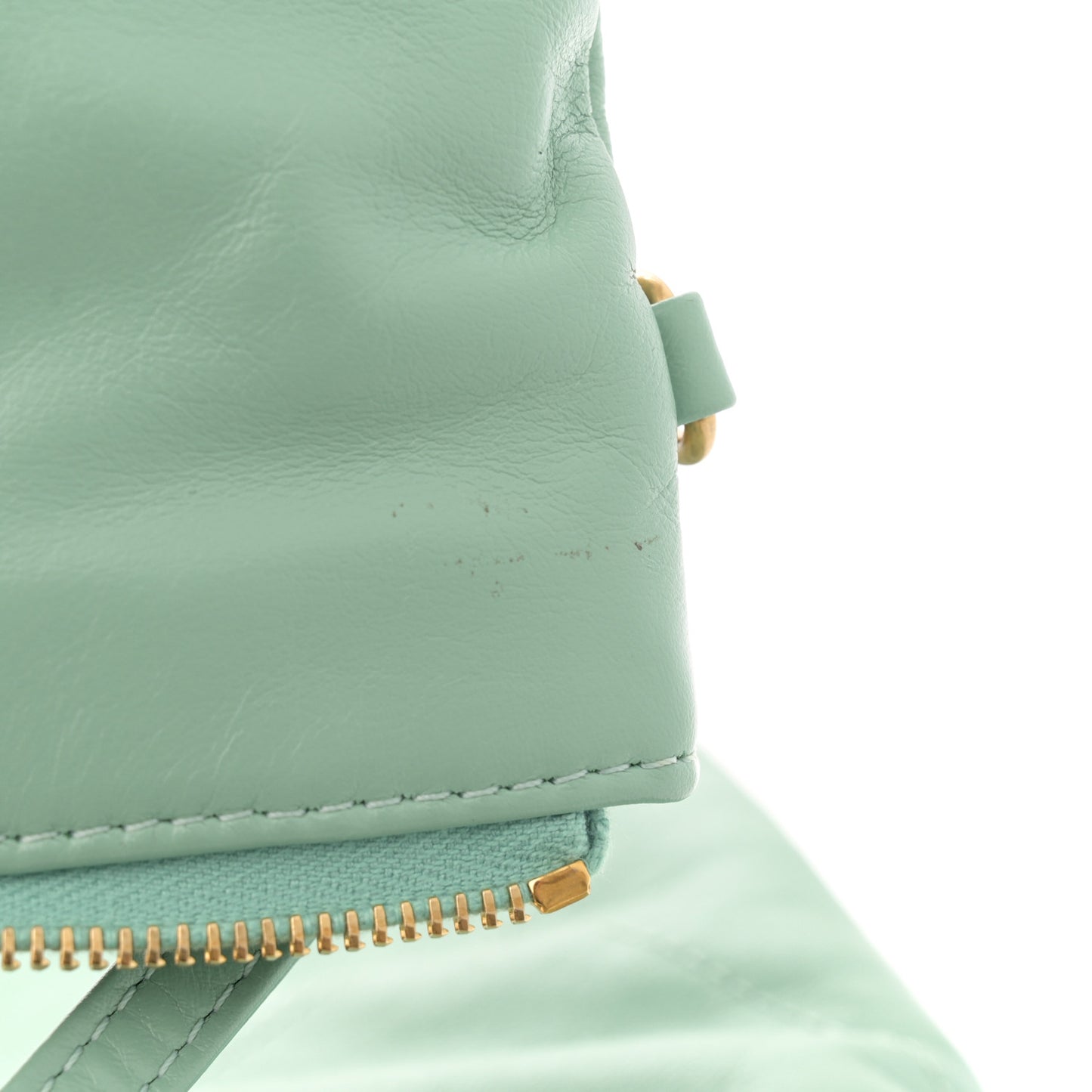 Shiny Calfskin Quilted Chanel 22 Light Green