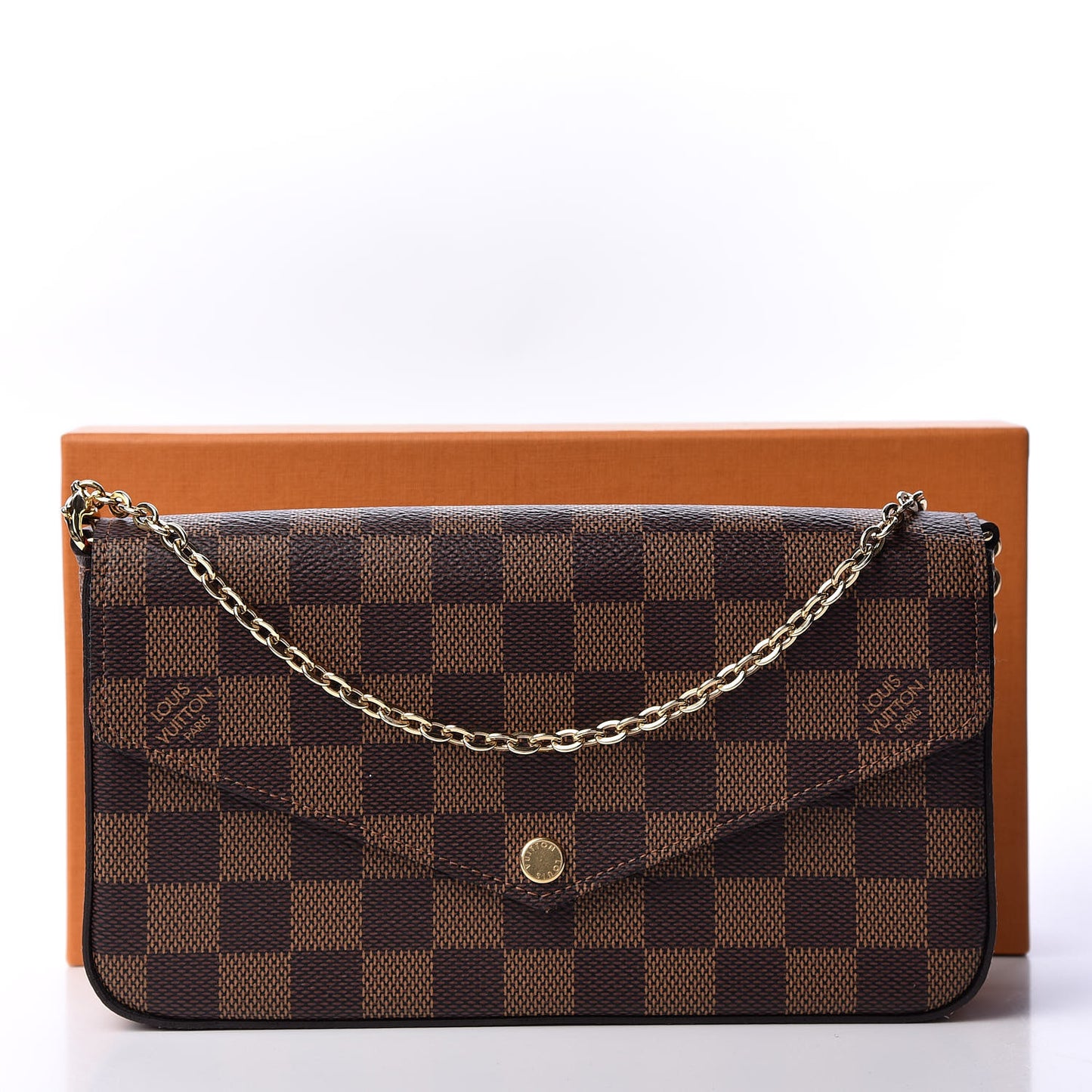 Damier Ebene Pochette Felicie Chain Wallet