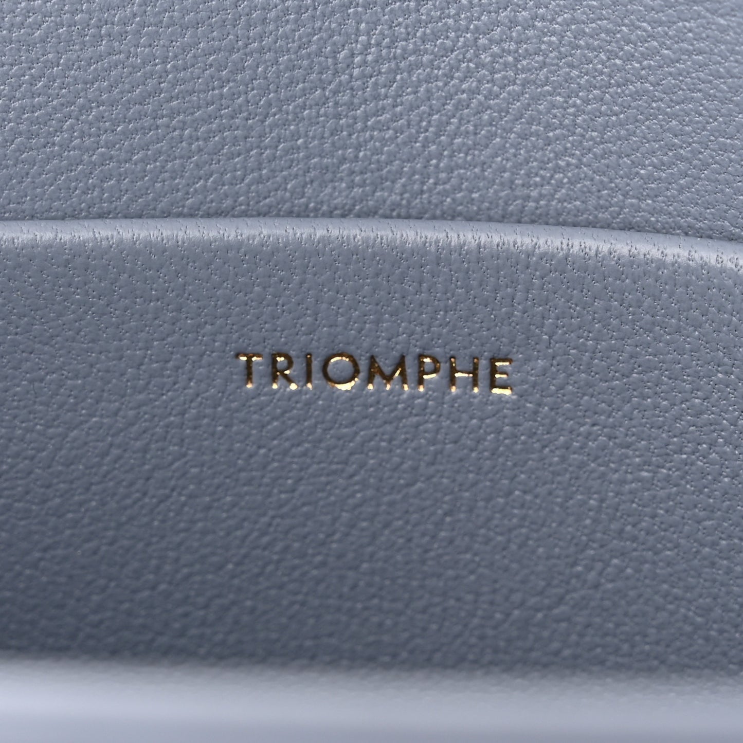 Shiny Calfskin Triomphe Shoulder Bag Arctic Blue