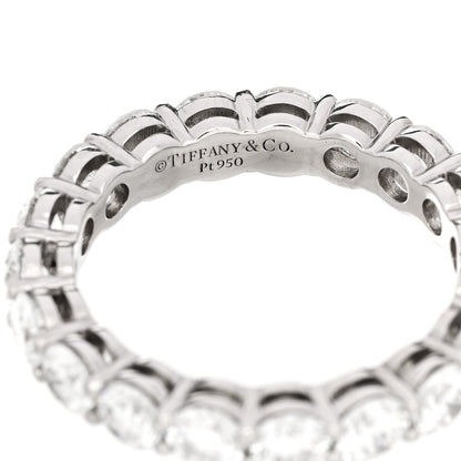 Tiffany Platinum Diamond 3.7mm Embrace Eternity Band Ring 53 6.5 4 of 5