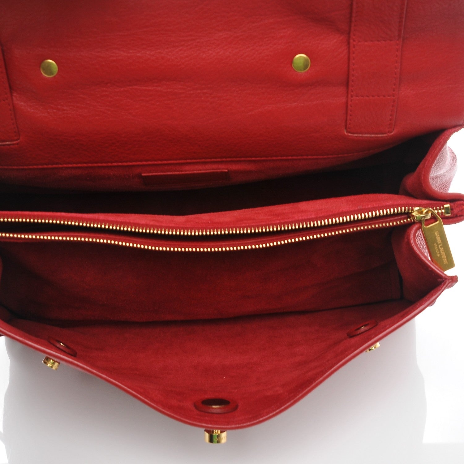 Saint Laurent Calfskin Medium Muse Two Red 5 of 6