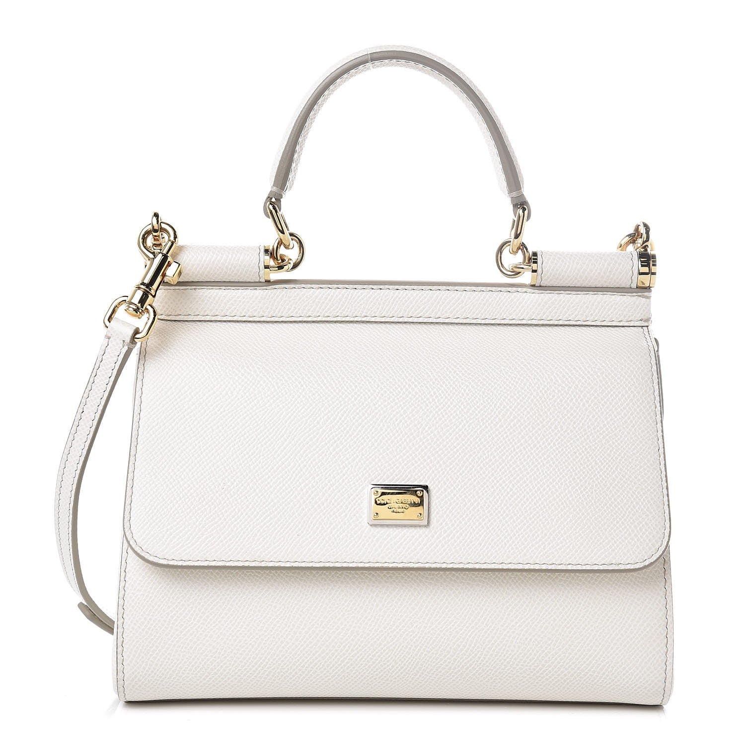 Dolce & Gabbana Dauphine Small Miss Sicily Satchel White 1 of 6