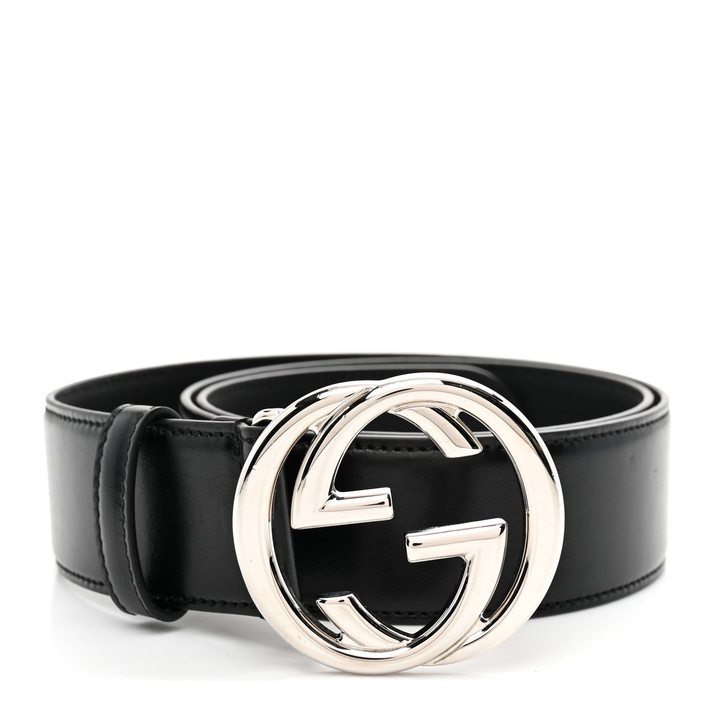 Plutone Calfskin Interlocking G 40mm Belt 85 34 Black