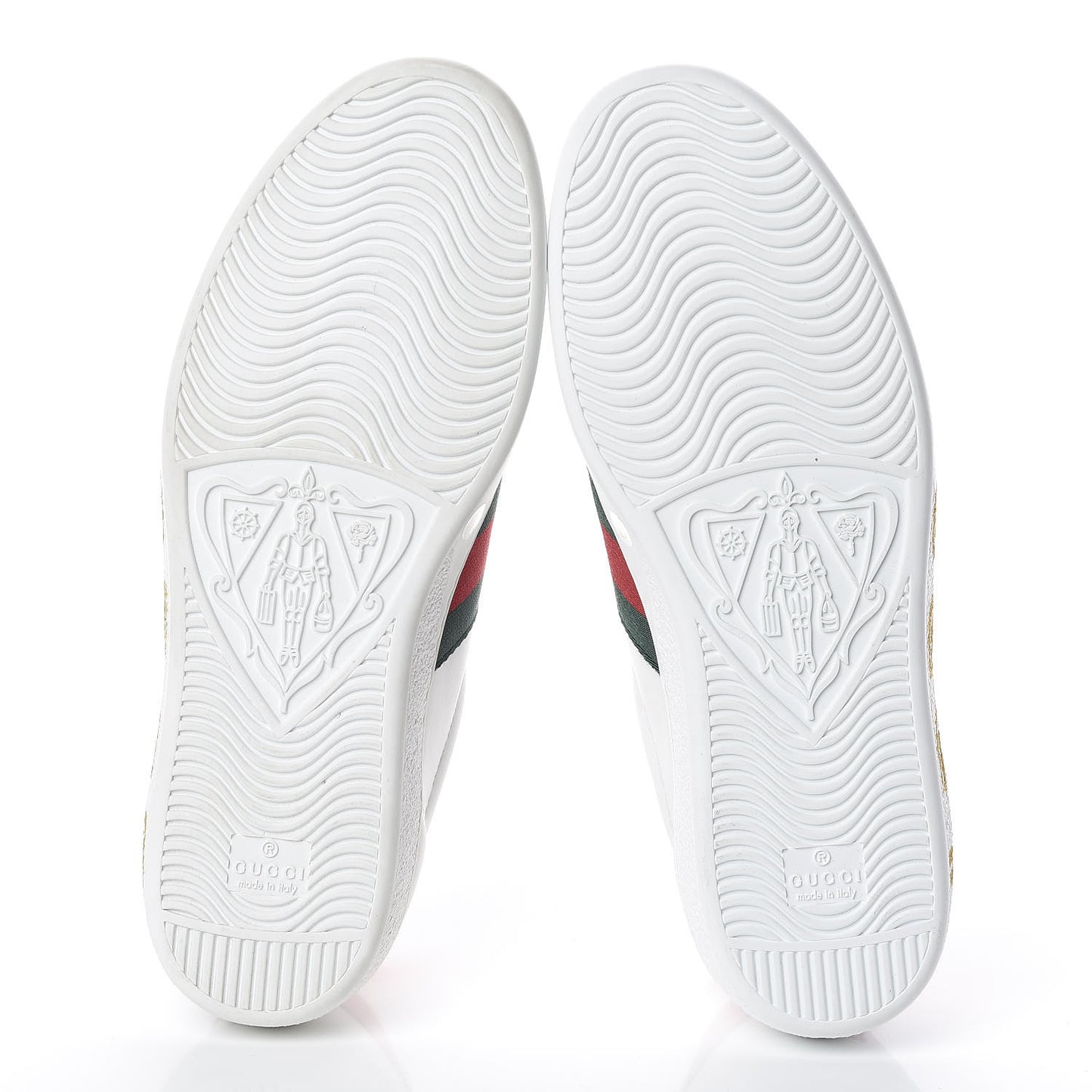 X SEGA Calfskin Web Guccy Mens Ace Sneakers 8.5 White