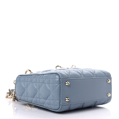 Christian Dior Lambskin Cannage Mini Lady Dior Cloud Blue 3 of 8