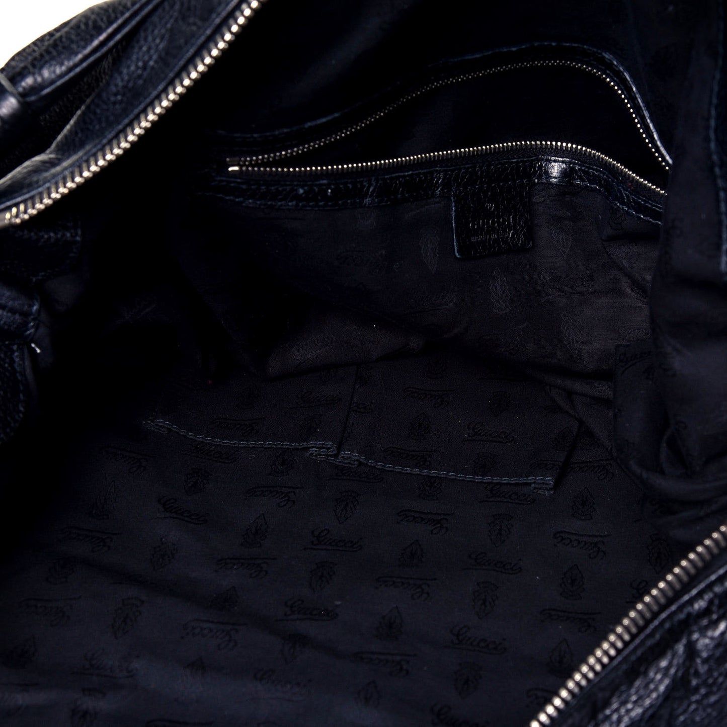 Pebbled Calfskin Medium Jungle Hobo Black