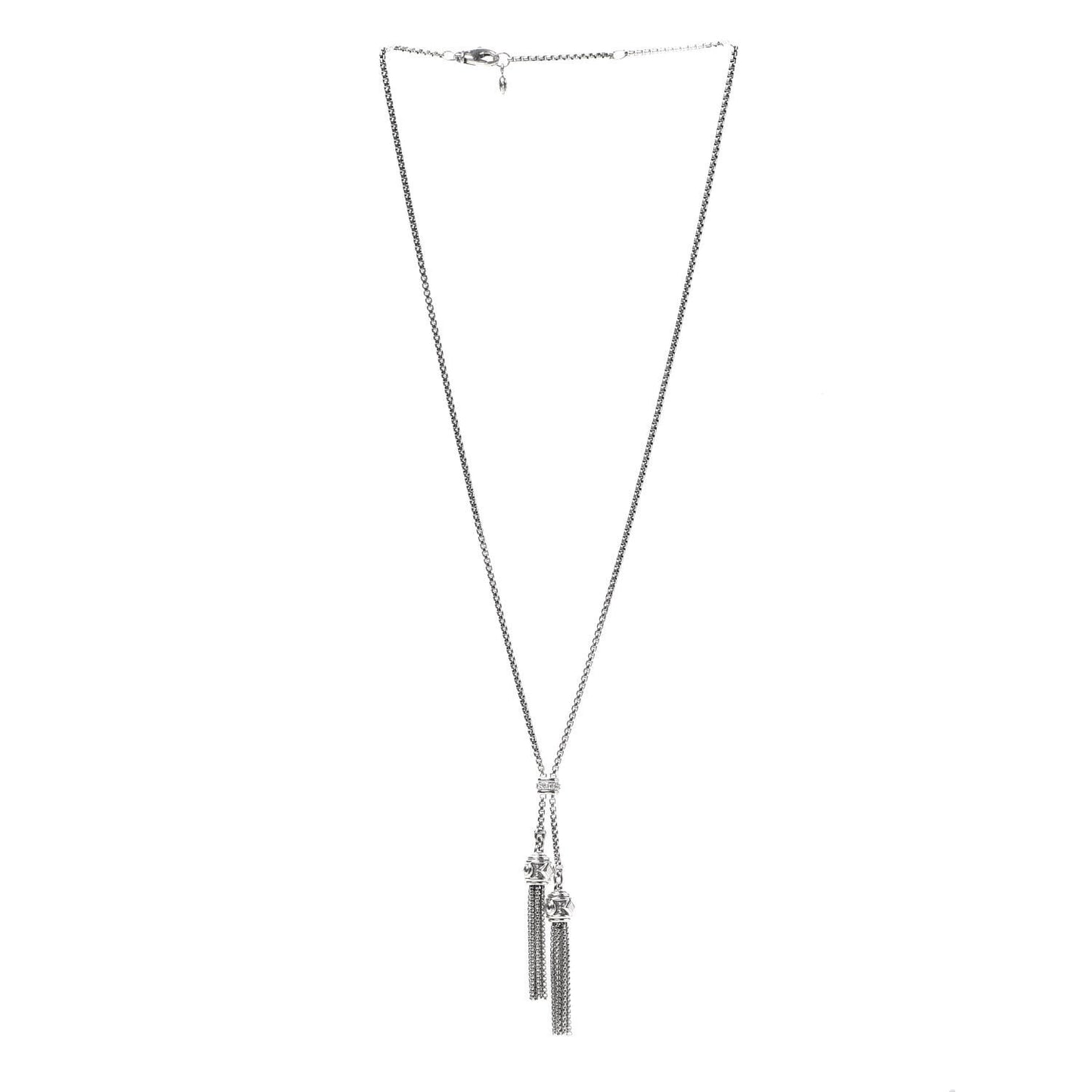 Sterling Silver Diamond Renaissance Tassel Necklace